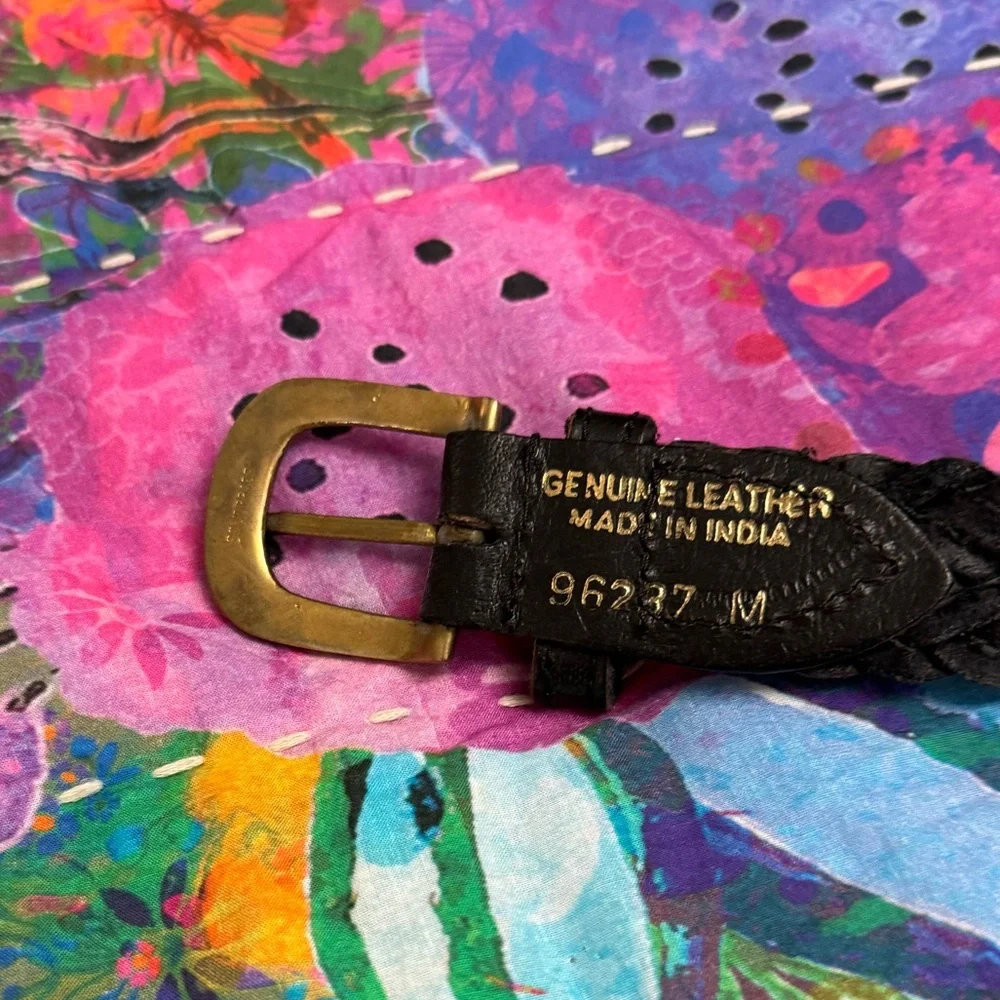 Vintage woven leather